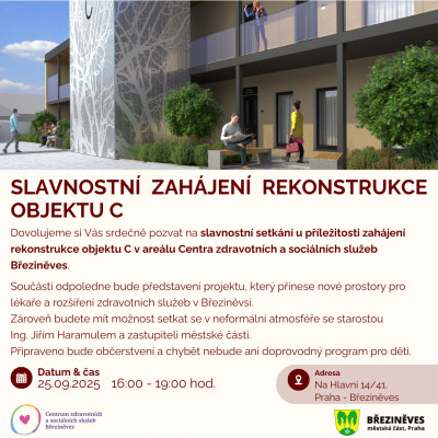 Slavnostní zahájení rekonstrukce objektu C Centra zdravotních a sociálních služeb