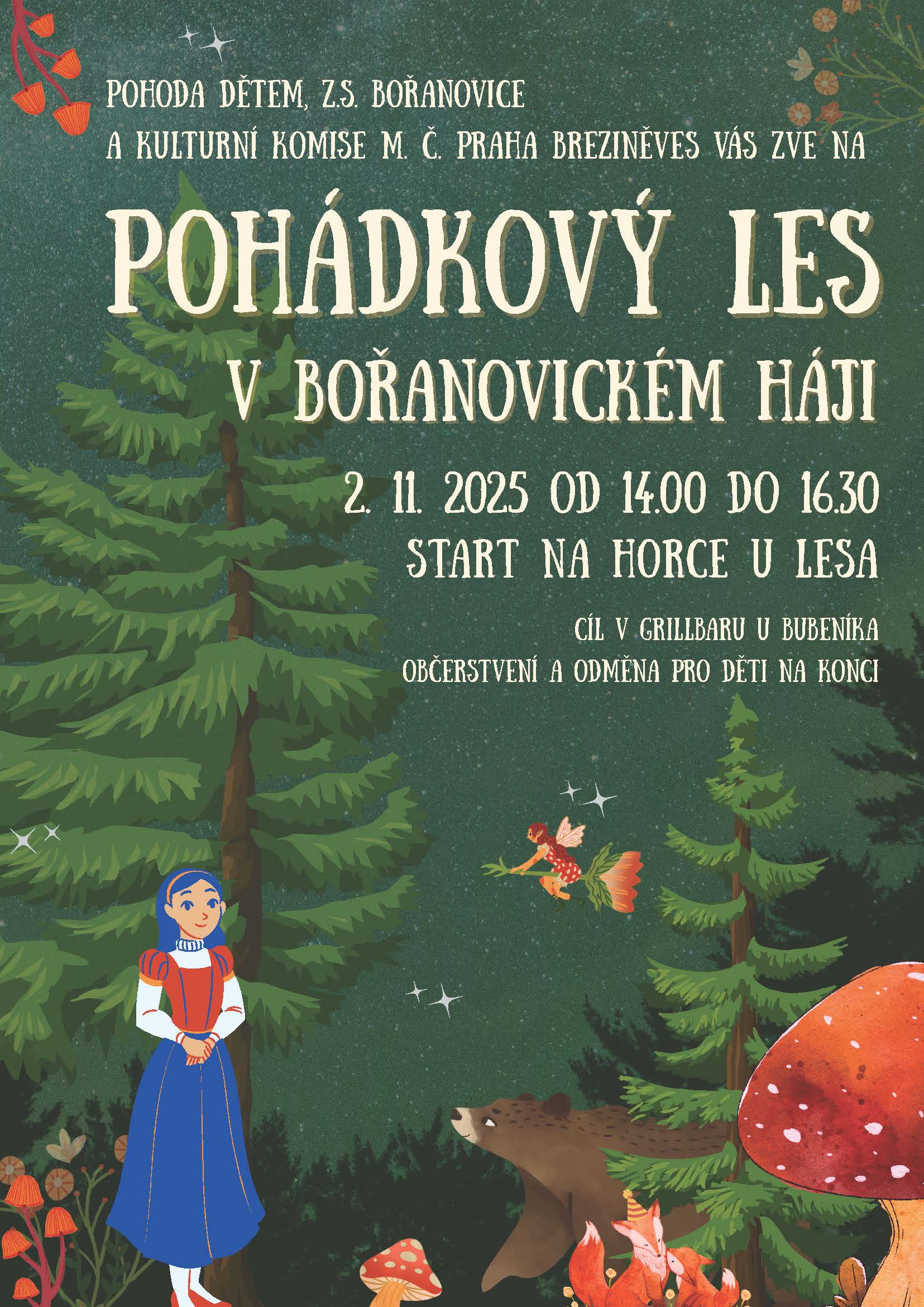 POHÁDKOVÝ LES V BOŘANOVICKÉM HÁJI